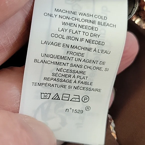 Lauren Ralph Lauren Sequined Wrap With Browntones With A Faint Plaid Pattern - Picture 6 of 7